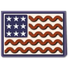card flag wavy stripes 5x7