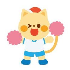 cat sports day cheering