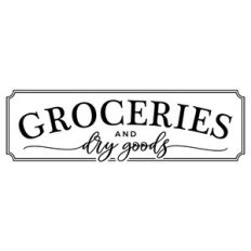 groceries and dry goods sign