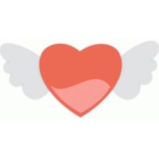 shiny flying heart