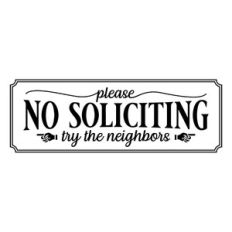 no soliciting