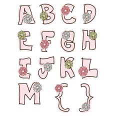 choc watermelon messy doodle alphabet a to m