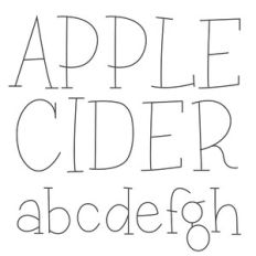 dtc apple cider sketch font