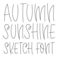 dtc autumn sunshine sketch font