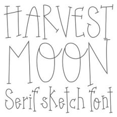 dtc harvest moon sketch font