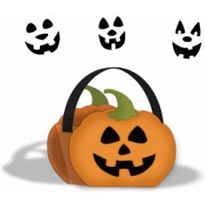 Jack-o-lantern favor bag