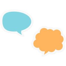 quirky speech bubbles set