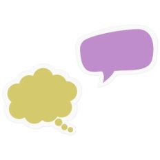 quirky speech bubbles set