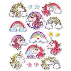 unicorn and rainbow sticker sheet