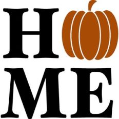 home with fall pumpkin