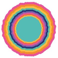 nested torn edge circles