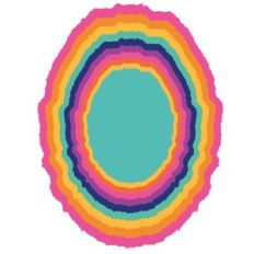 nested torn edge ovals