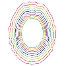nested torn edge oval frames