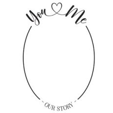 you heart me our story heart oval frame