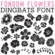 cg fandom flowers dingbats