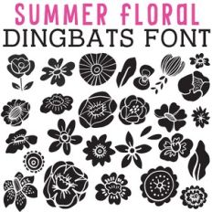 cg summer floral dingbats