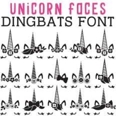 cg unicorn faces dingbats