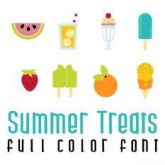 summer treats full color font