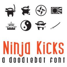 ninja kicks doodlebat font