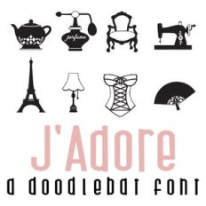j'adore doodlebat font
