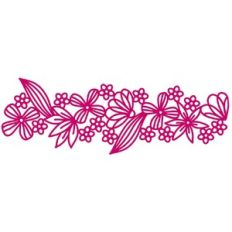 summer flower garden repeating border