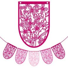 summer flower garden bunting flag garland