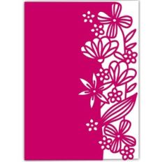 summer flower garden lace edged card