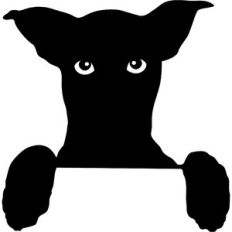 dog corner silhouette