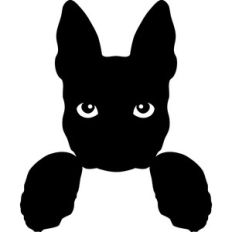 dog corner silhouette