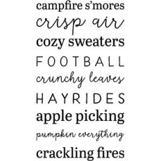 fall favorites list