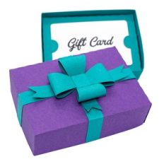 gift card box with ribbon and bow
