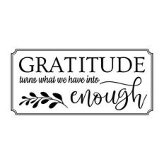 gratitude turns what we have into enough