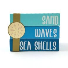 sand, waves and sea shells block