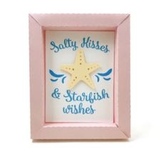 salty kisses starfish wishes 4" x 5" shadowbox