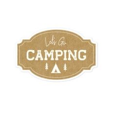 let's go camping label