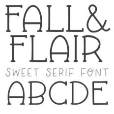 dtc fall and flair farmhouse serif font