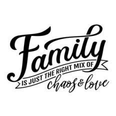 family the right mix of chaos and love