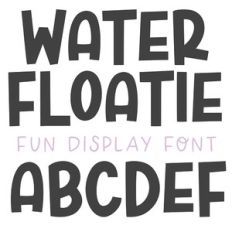 dtc water floatie display font