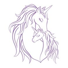 unicorn mom and baby