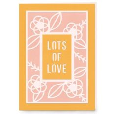 lots of love 5x7 card
