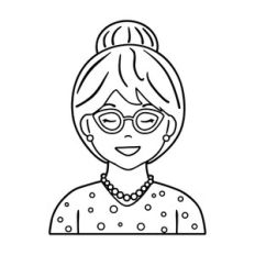 silhouette grandma