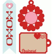 3 valentine tags