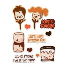 cute kawaii print n cut s’mores stickers