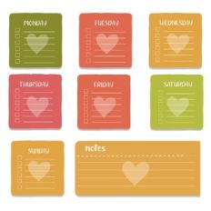 days of the week planner stickers print n cut