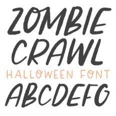 dtc zombie crawl halloween font