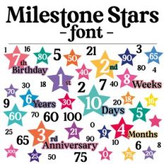 milestone stars font