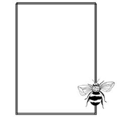 bee rectangle frame