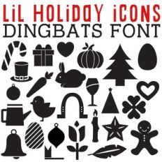 cg lil holiday icons dingbats