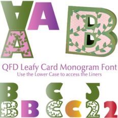 qfd leafy card monogram font