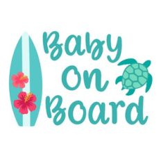 baby on board surfing sign